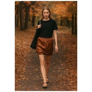 RICK OWENS Larry Satin Shorts Brown Pink Sz 6 Draped Drop Crotch Rare NWT New